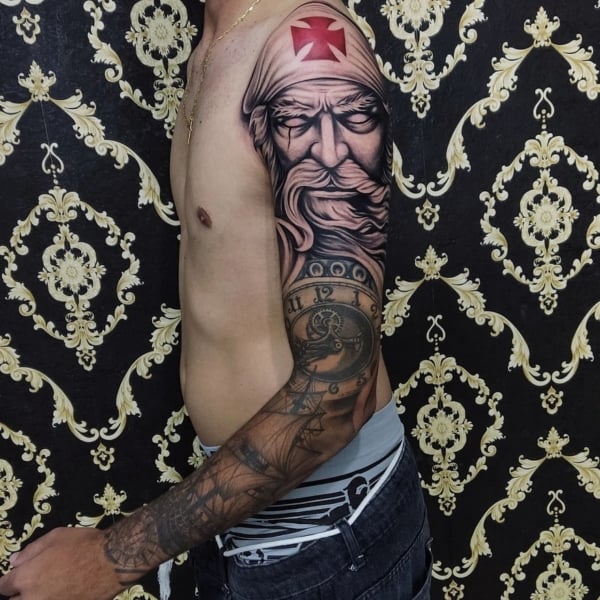 44 tattoo masculina Vasco @miguelzinho tattoo