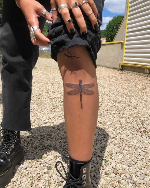 49 tattoo de libélula na canela Pinterest