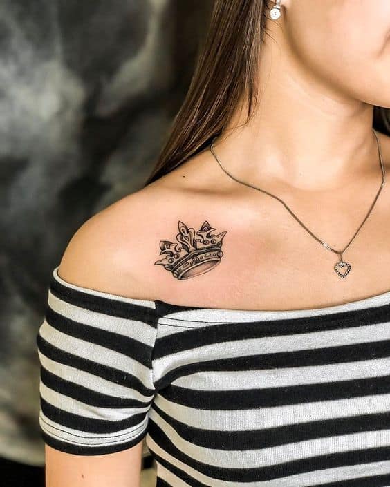 51 tattoo feminina de coroa Pinterest