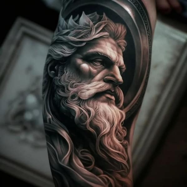52 tatuagem realista Zeus @arttdome