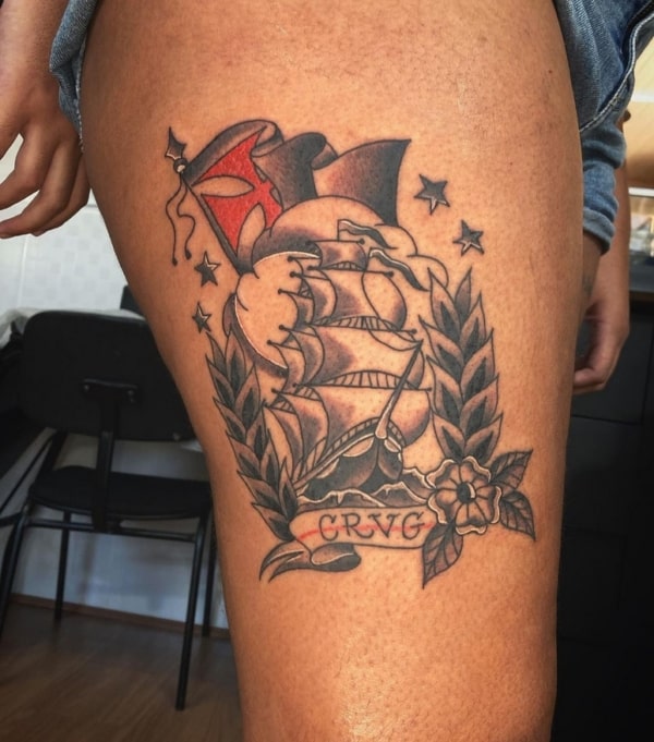 53 tattoo do Vasco na coxa @tatudovasco