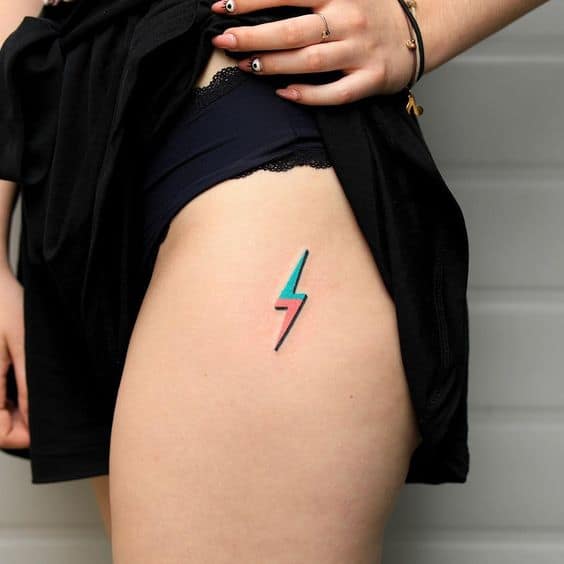 58 tattoo feminina e colorida de raio Pinterest