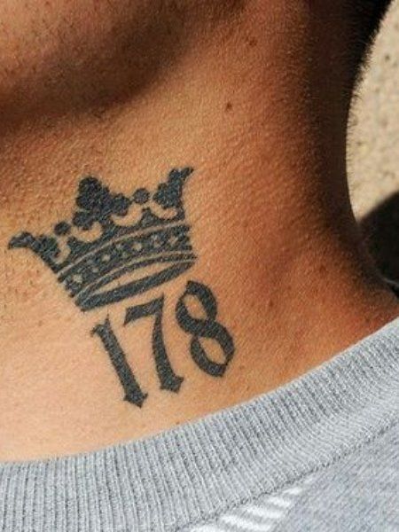 70 tattoo masculina de coroa no pescoço Pinterest