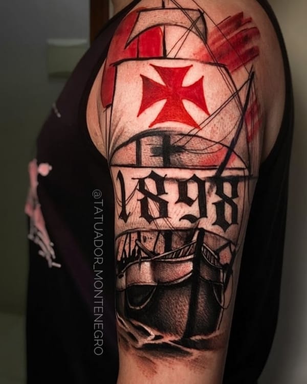 9 tattoo grande Vasco no braço @tatuador montenegro