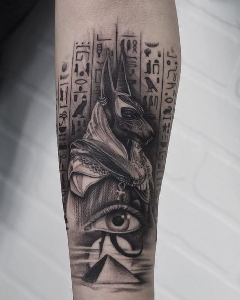 modelo de tatuagem Anubis