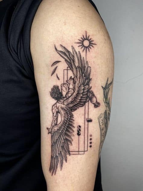 tatuagem mitologia masculina queda