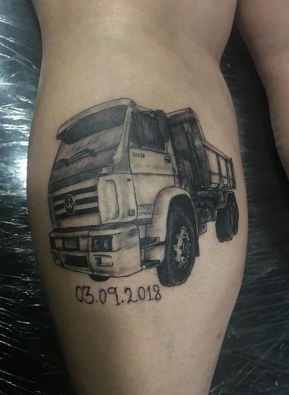 14 tatuagem na perna de caminhão @ nandotattoo