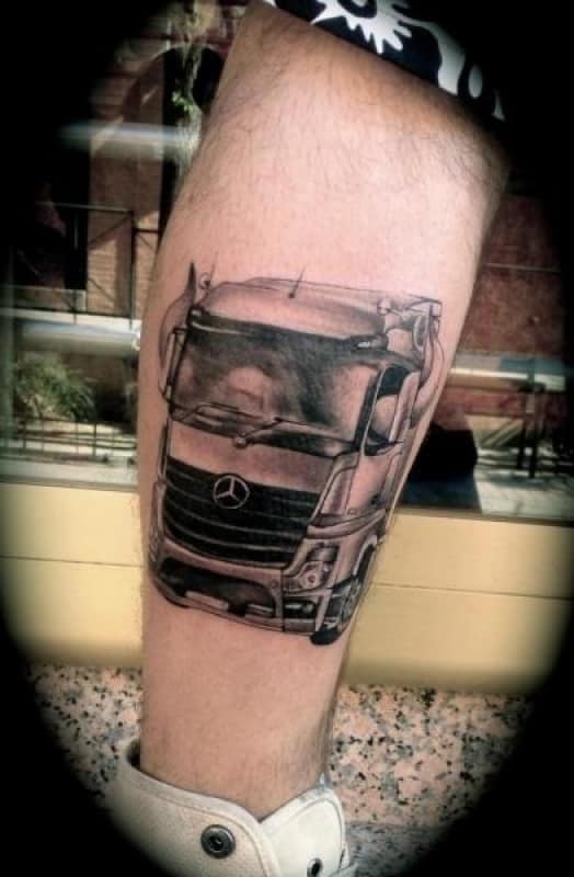 16 tattoo caminhão na perna Caminhoneiro News