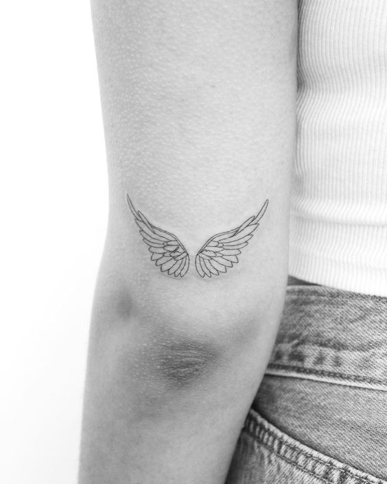 16 tatuagem delicada no braço asa de anjo Pinterest