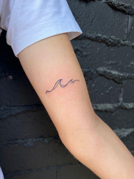 21 tattoo minimalista do mar Pinterest