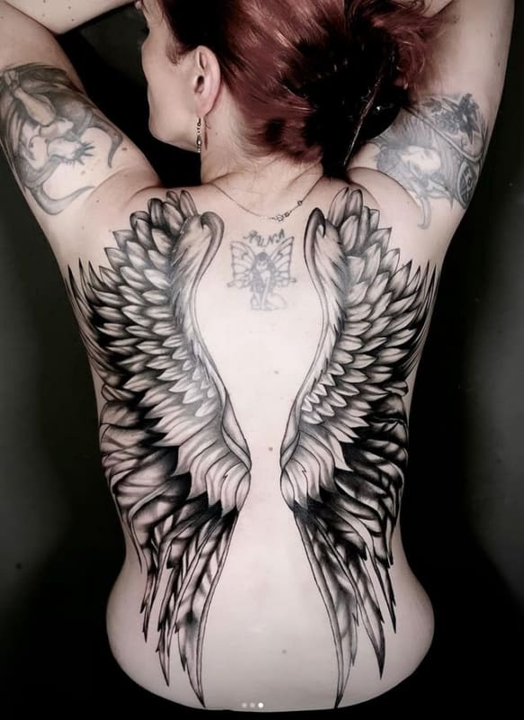 24 tatuagem grande nas costas asas de anjo @don loco stichstelle