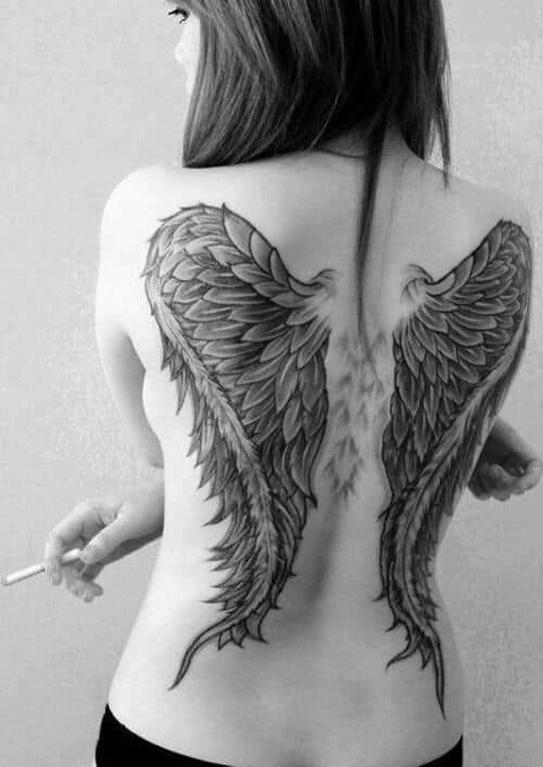 27 tattoo grande nas costas asas de anjo Pinterest