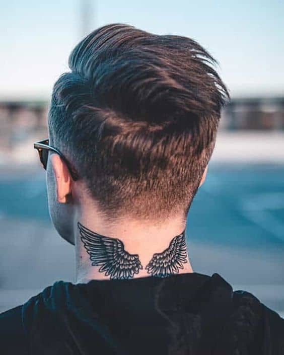 33 tattoo asas de anjo no pescoço Pinterest