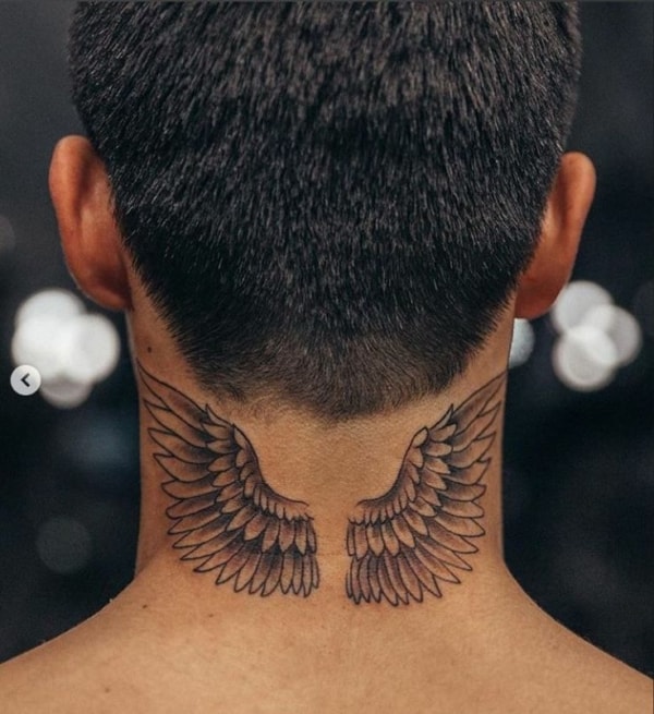 37 tatuagem asas de anjo no pescoço Pinterest