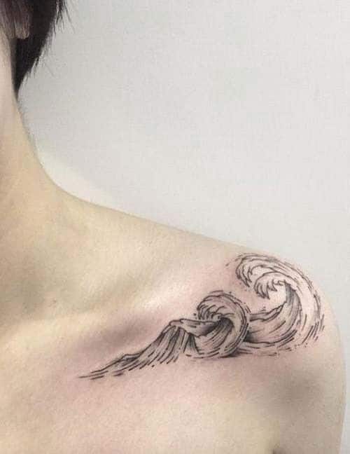 44 tattoo mar em preto e branco Pinterest