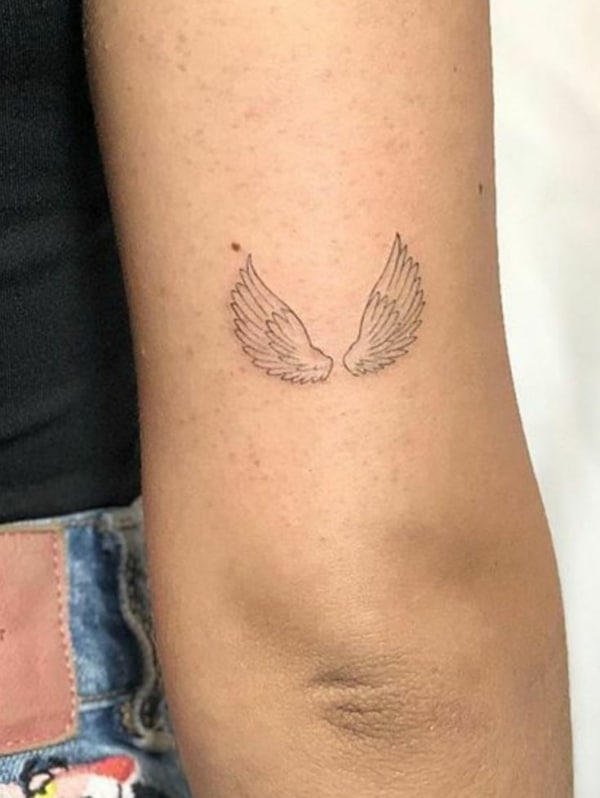 50 tattoo delicada e pequena asas de anjo Pinterest