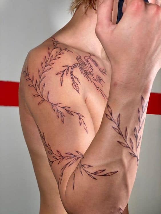 50 tattoo masculina de ramos no braço Pinterest