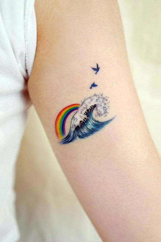 55 tattoo colorida e delicada do mar Pinterest