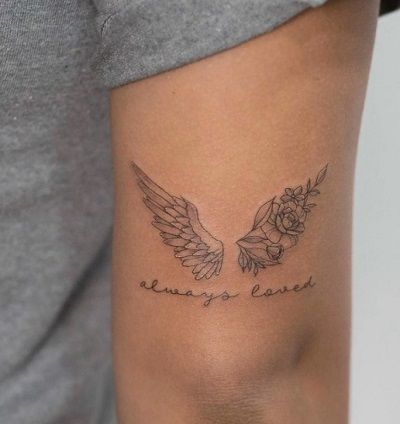 57 tatuagem feminina delicada asa de anjo Pinterest