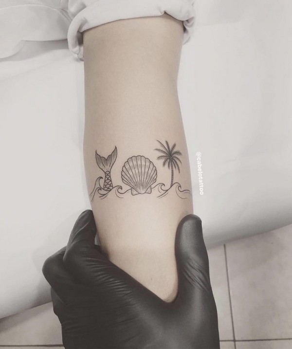58 tatuagem delicada mar @cabelotattoo