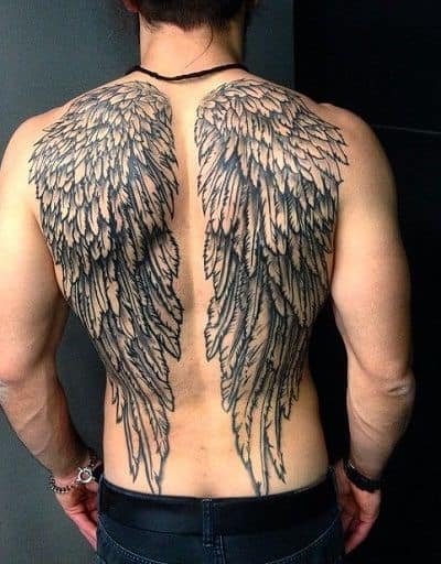 68 tatuagem masculina asas de anjo nas costas Pinterest