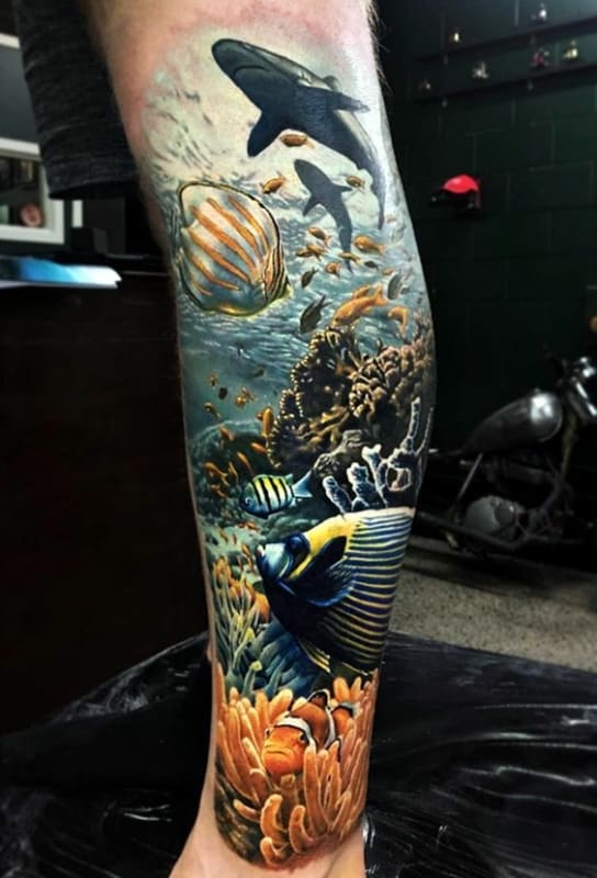 7 tattooo fundo mar Pinterest