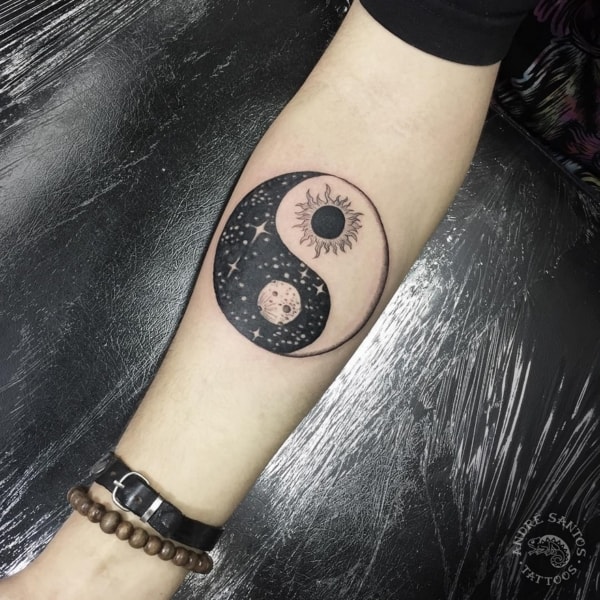10 tattoo yin yang no braço @andre santos tattoo