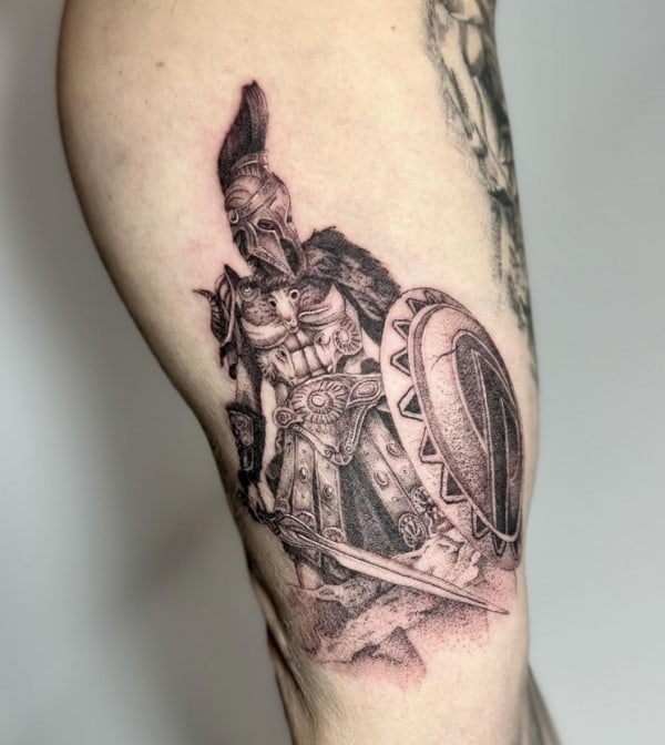 15 tatuagem deus grego Ares @crystal lake tattoo