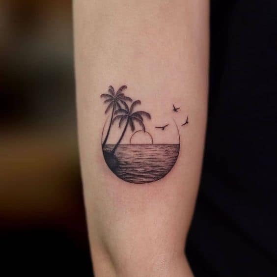 16 tattoo praia e sol Pinterest