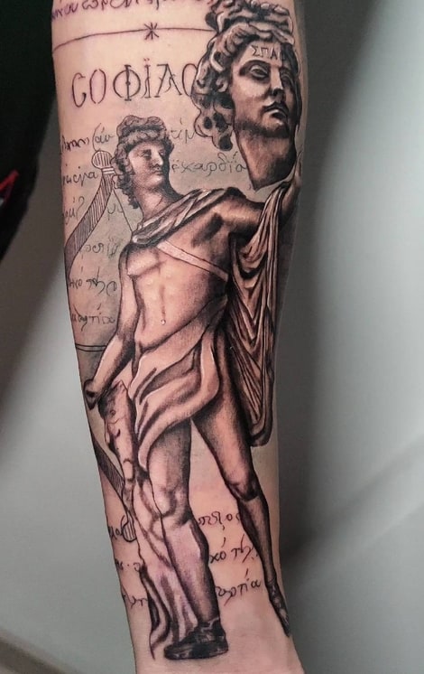 19 tatuagem deus grego Apolo @riverinktattoo