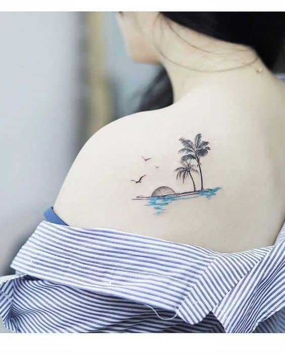 25 tatuagem de praia no omrbo Pinterest