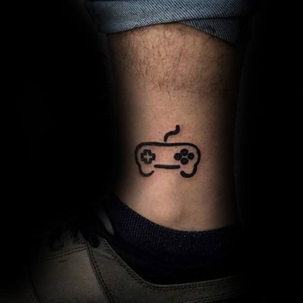 25 tatuagem gamer pequena na perna Pinterest