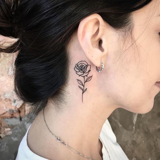 27 tatuagem de rosa delicada Pinterest