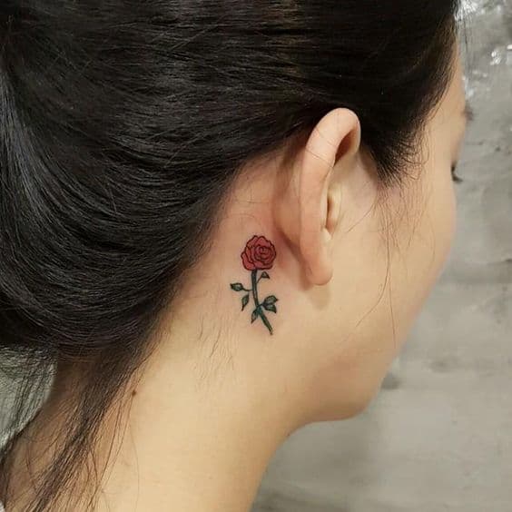 29 tattoo delicada de rosa Pinterest