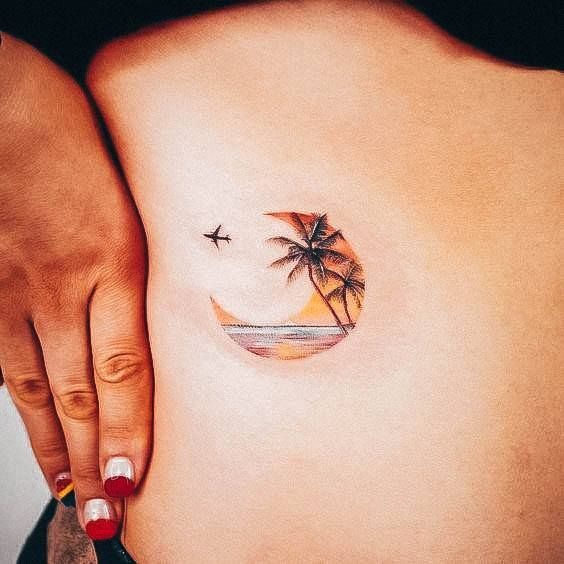 30 tatuagem feminina praia Pinterest