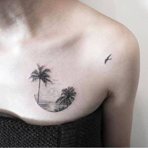 32 tattoo feminina de praia Pinterest