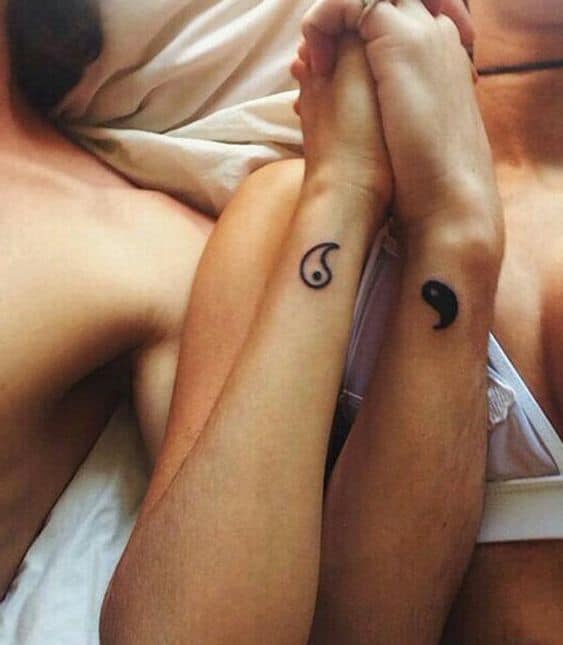 34 tatuagem de casal yin yang Pinterest