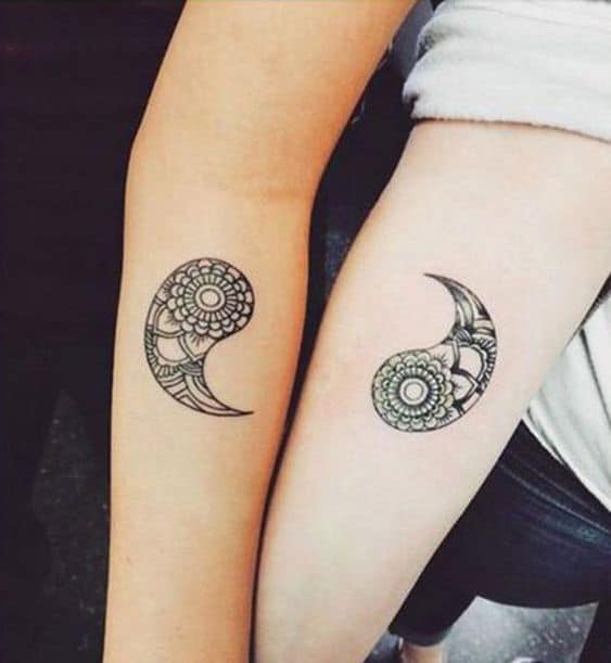 37 tattoo casal yin yang Pinterest