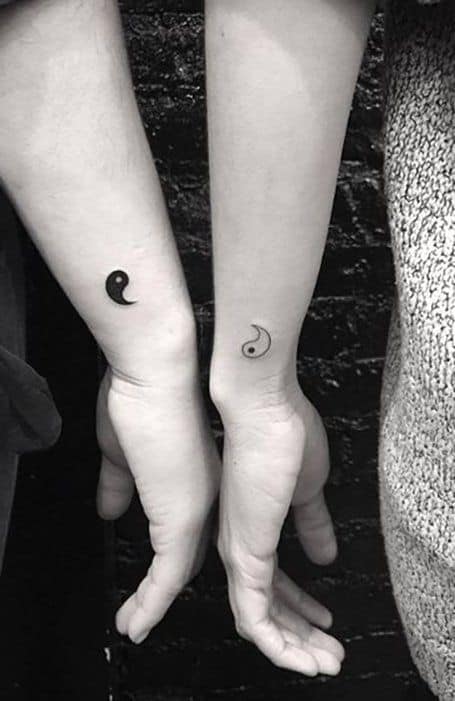 38 tattoo de casal yin yang Pinterest