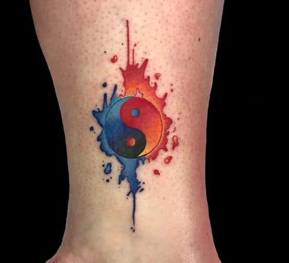40 tattoo colorida yin yang Pinterest