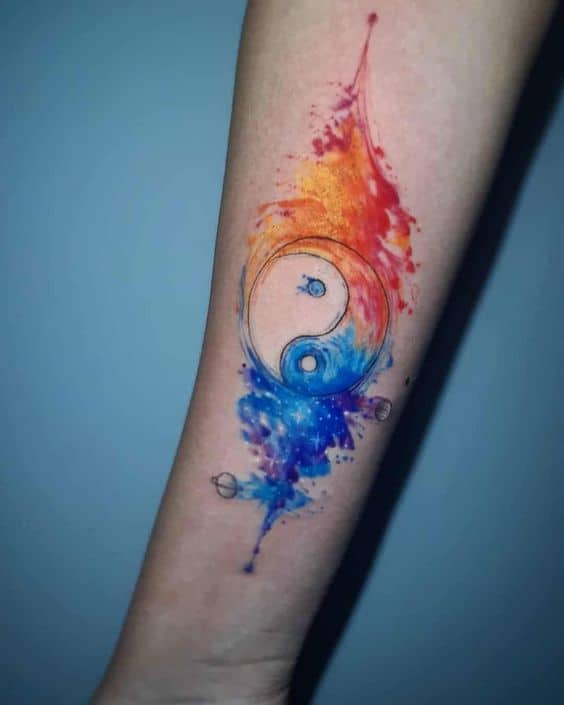 41 tattoo aquarela yin yang Pinterest