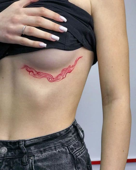 46 tatuagem vermelha feminina Pinterest