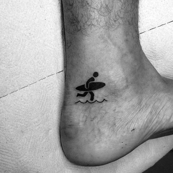 52 tatuagem masculina pequena no tornozelo Pinterest