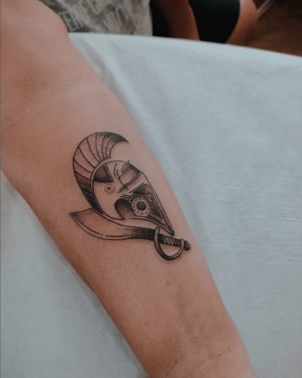10 tatuagem no braço Ogum @pezzinattotattoo