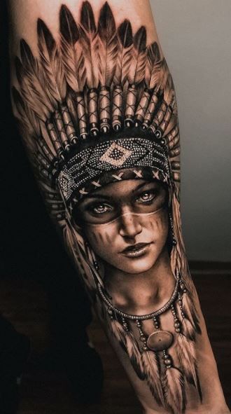 13 tatuagem grande índia guerreira Pinterest