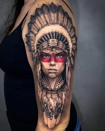 16 tatuagem feminina índia guerreira Pinterest