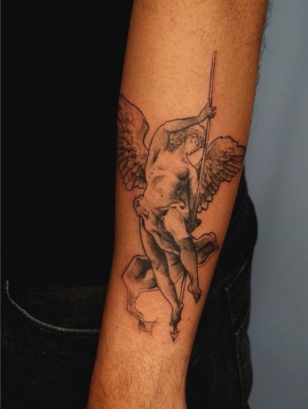19 tatuagem braço São Miguel Arcanjo @gabrihell