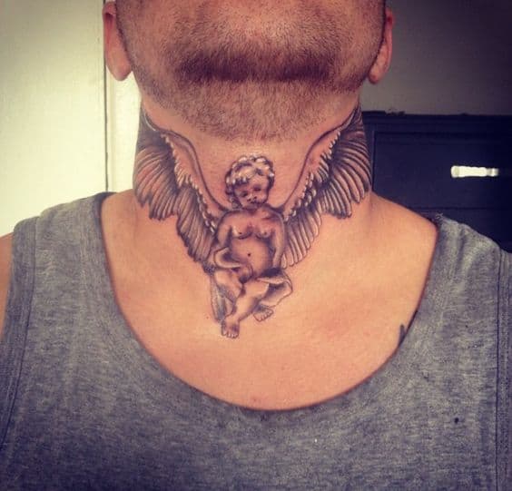 22 tattoo pescoço anjo bebê Pinterest