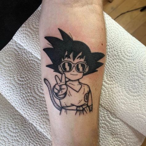 Tatuagens de desenho animado Goku