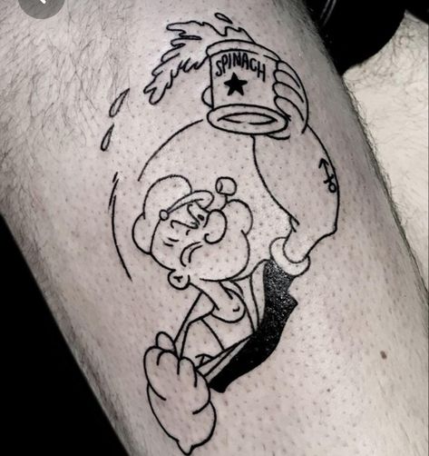 Tatuagens de desenho animado Popeye